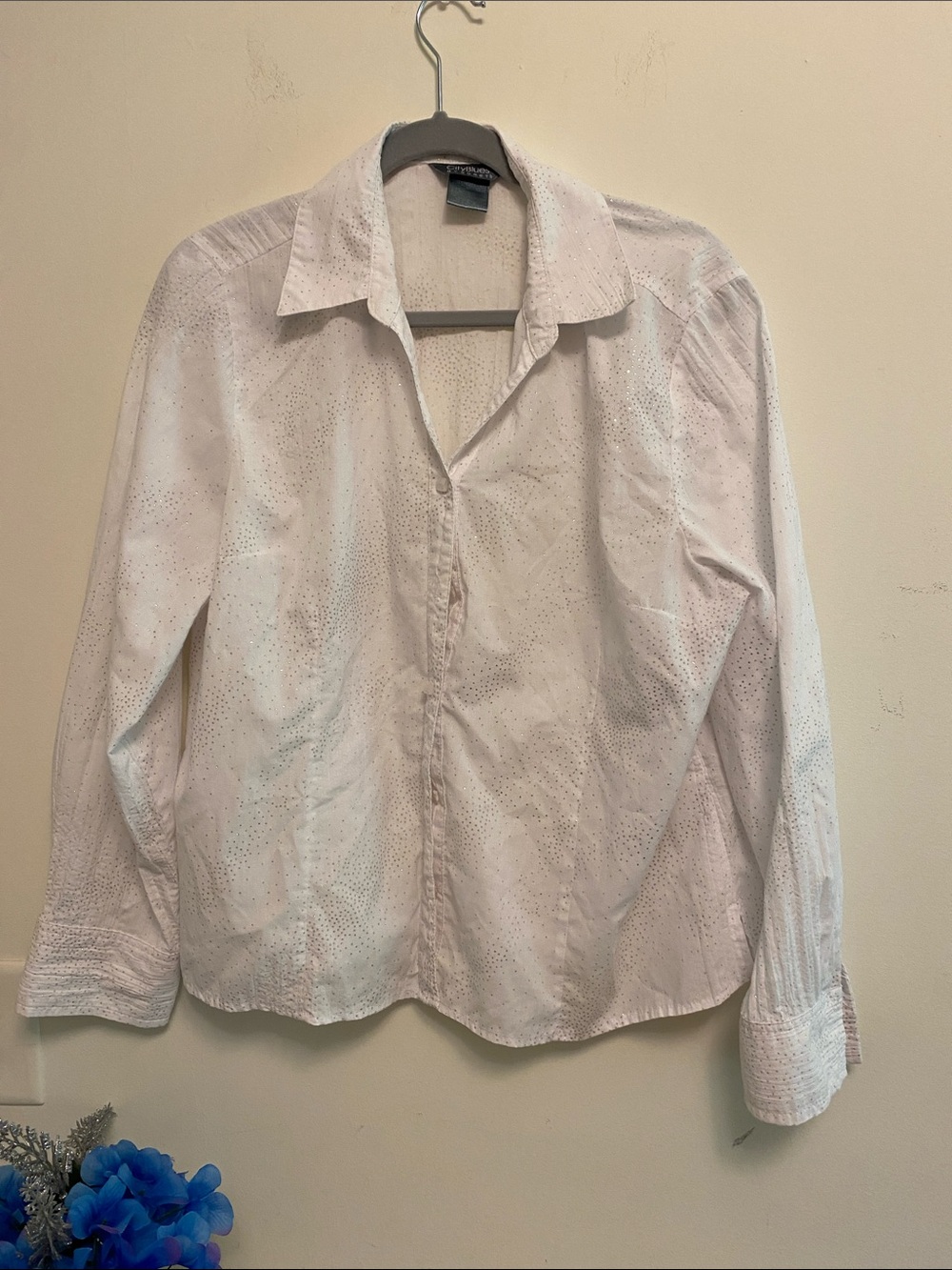 By Koret White Eyelet women blouse